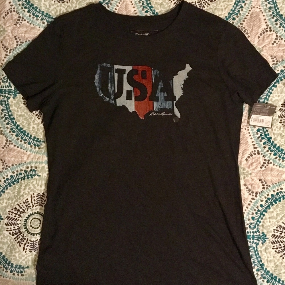 NWT Gray Eddie Bauer T-Shirt
